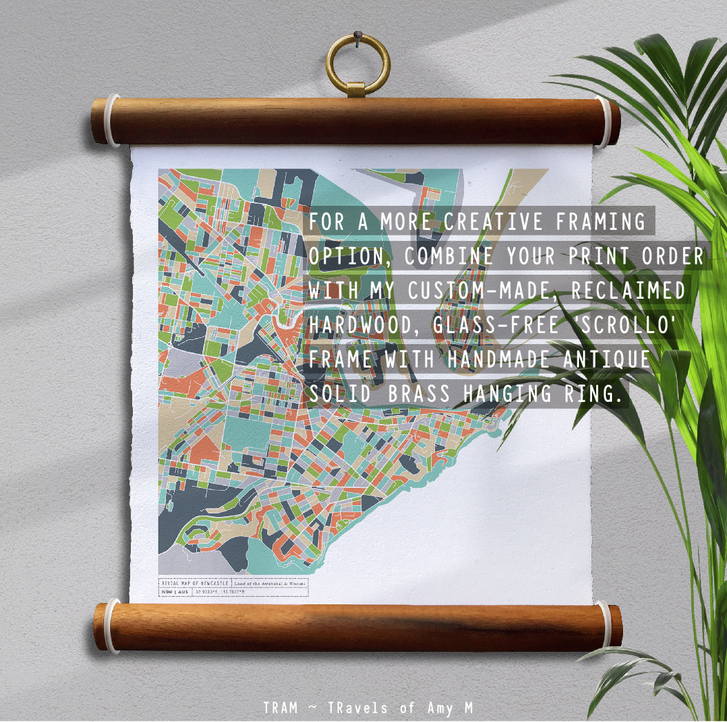 NEWCASTLE MAP ART PRINT