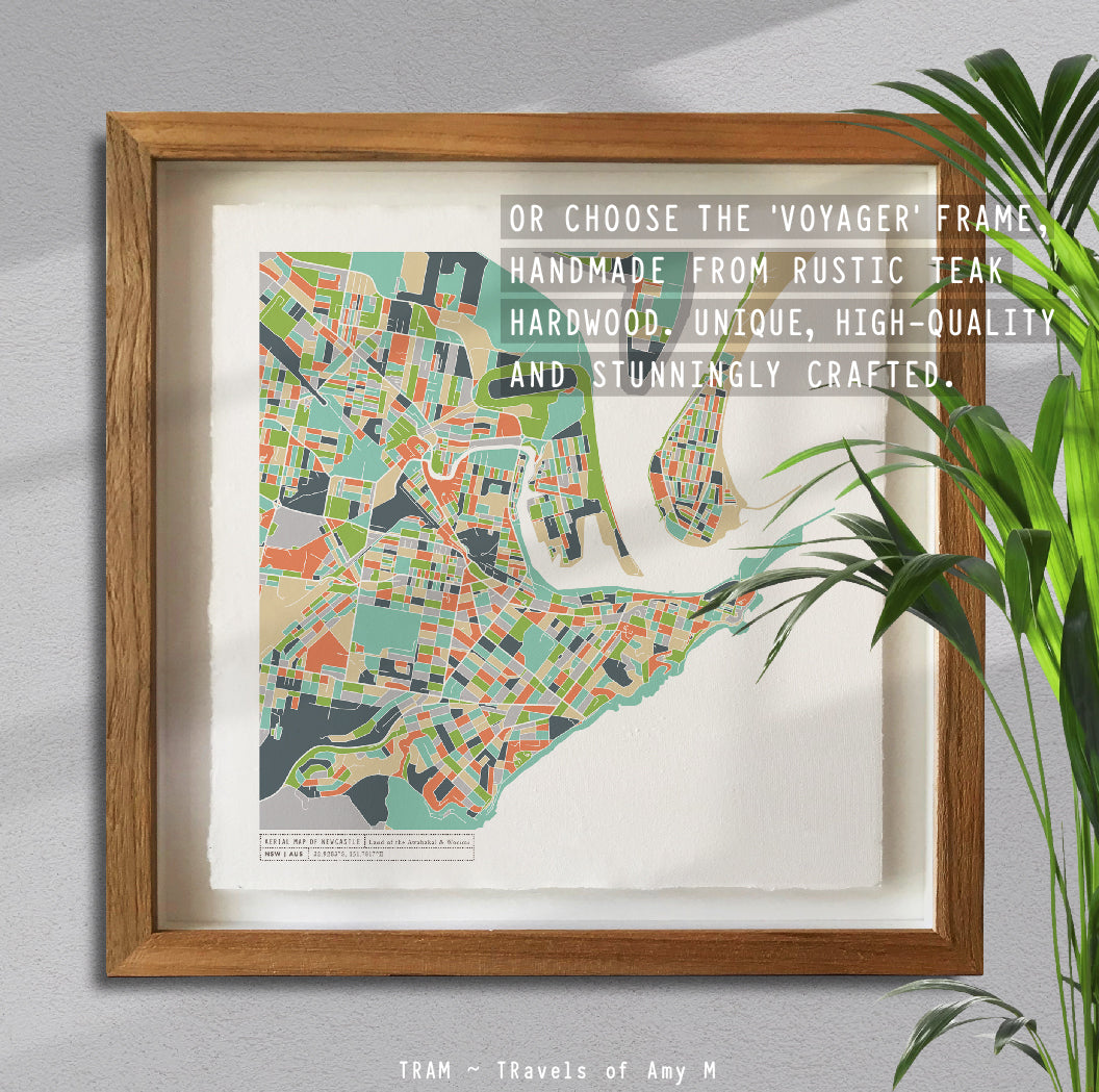 NEWCASTLE MAP ART PRINT