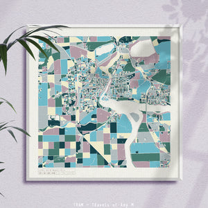 NIAGARA FALLS MAP ART PRINT