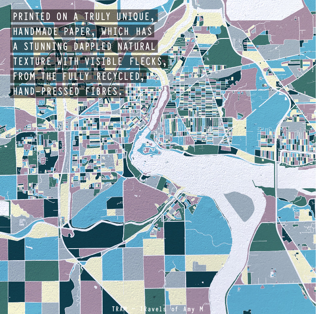 NIAGARA FALLS MAP ART PRINT