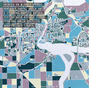 NIAGARA FALLS MAP ART PRINT