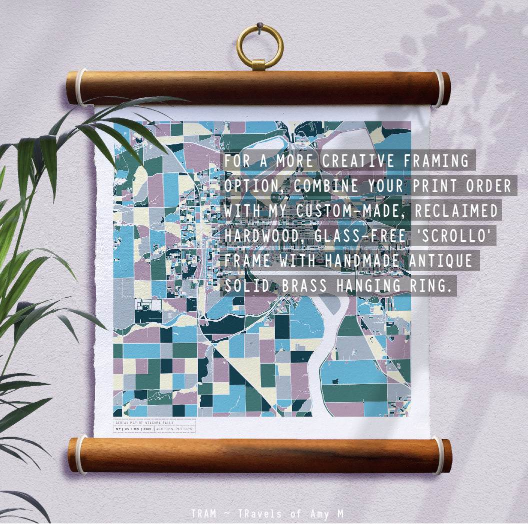 NIAGARA FALLS MAP ART PRINT