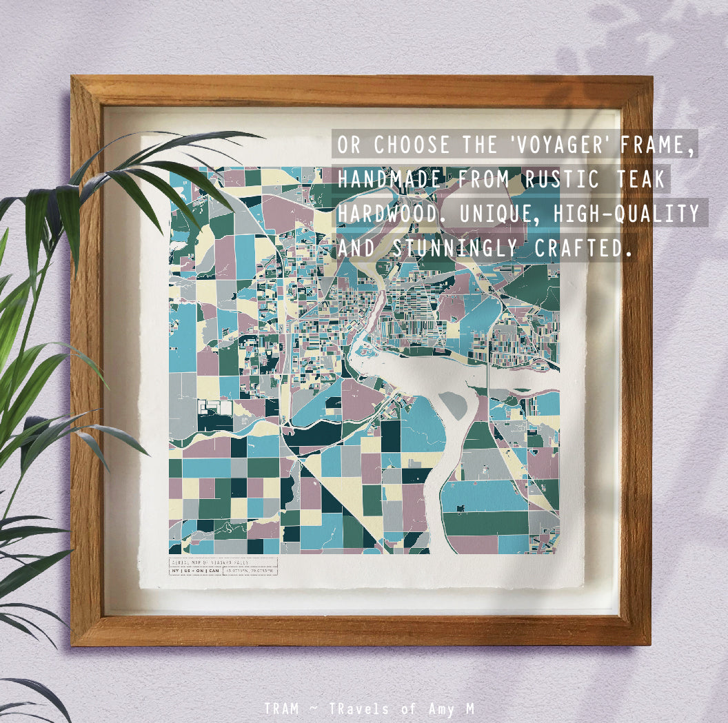 NIAGARA FALLS MAP ART PRINT