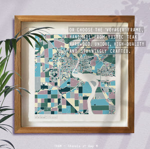 NIAGARA FALLS MAP ART PRINT