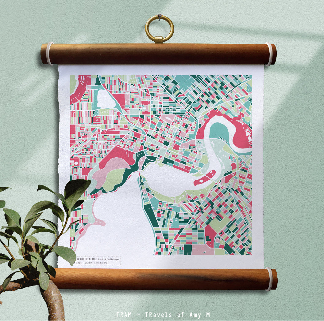 PERTH MAP ART PRINT