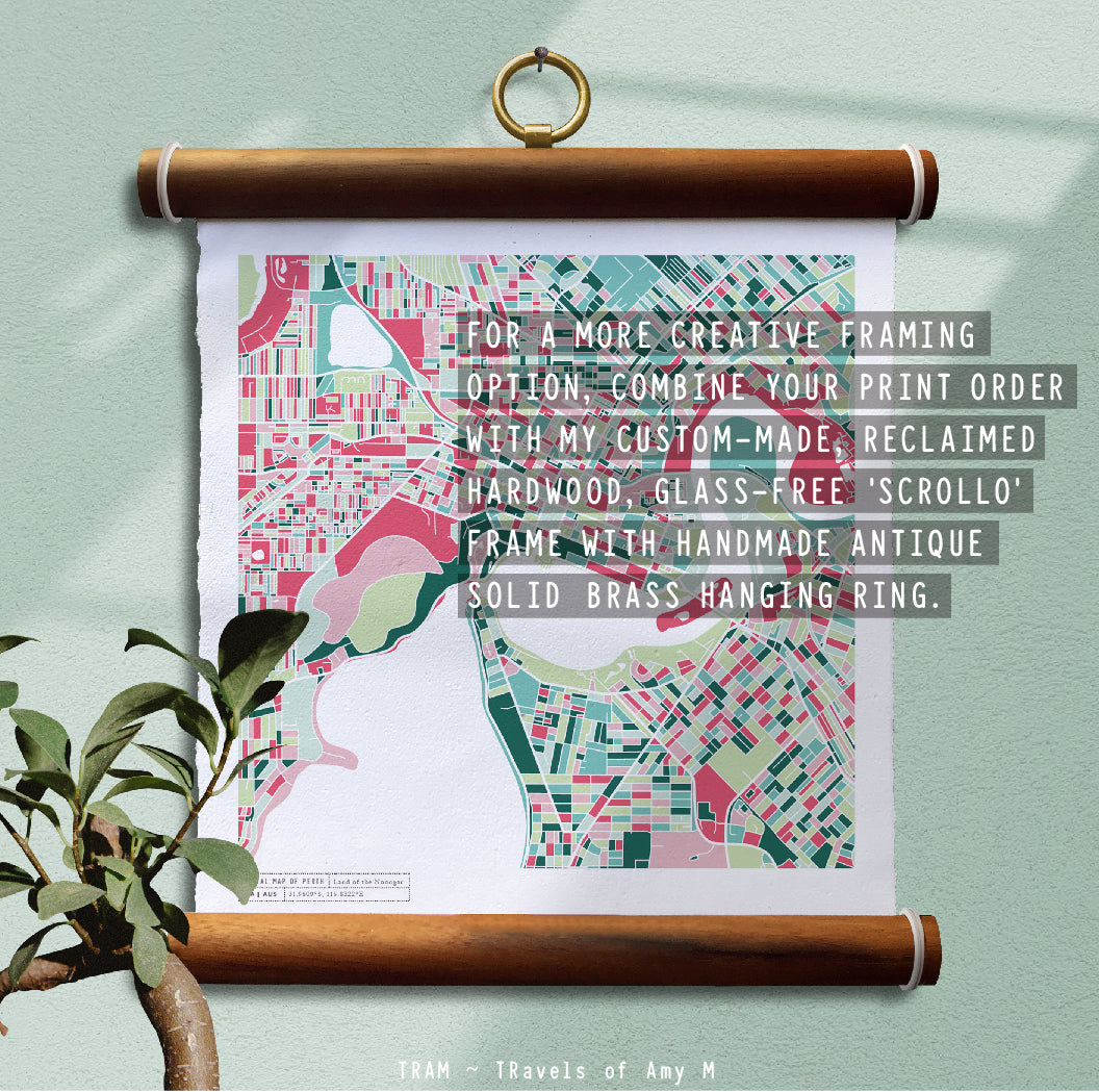 PERTH MAP ART PRINT
