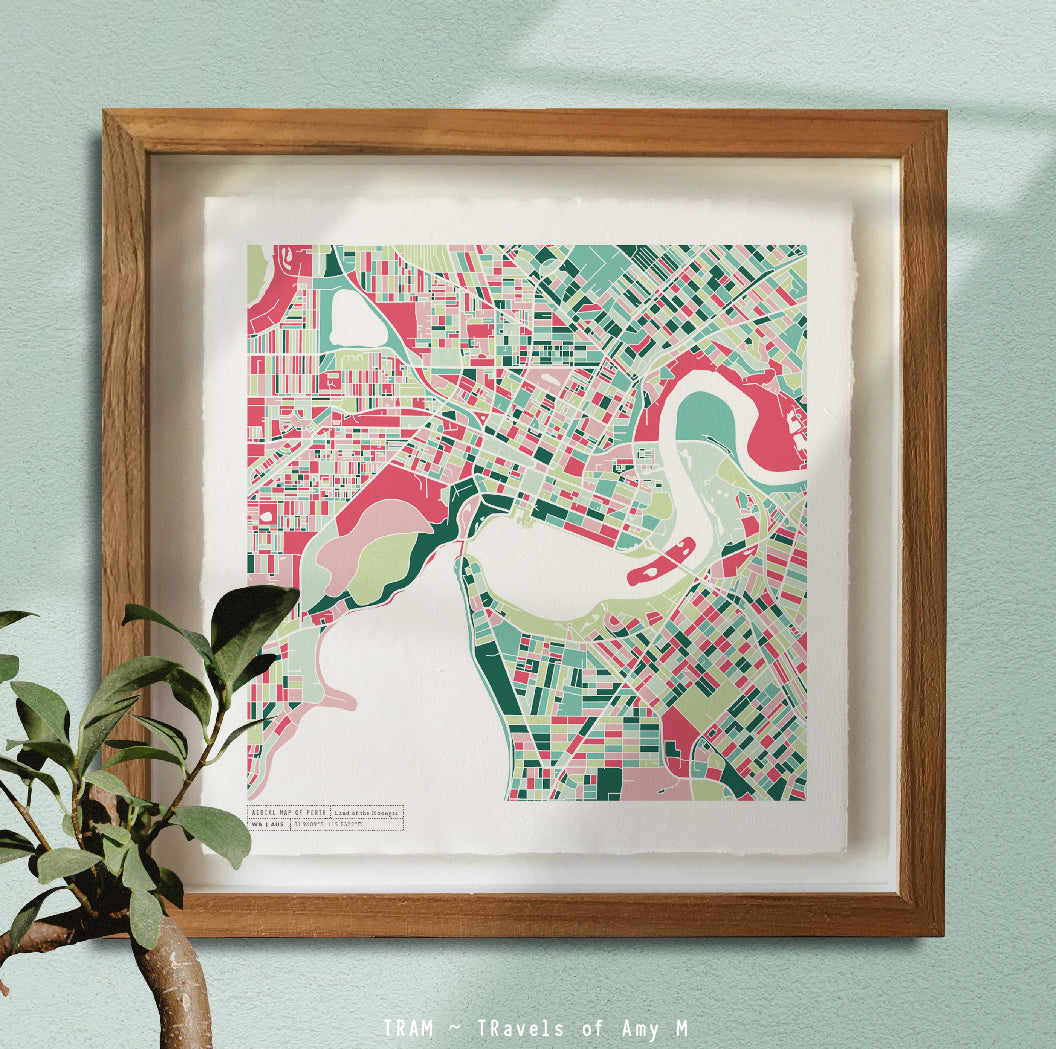 PERTH MAP ART PRINT
