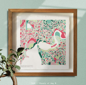 PERTH MAP ART PRINT