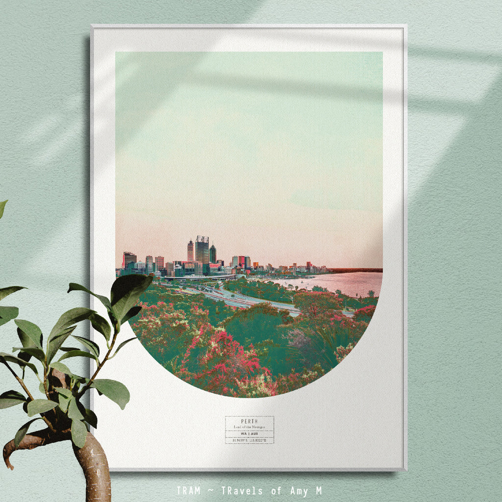 PERTH SKYLINE ART PRINT