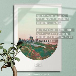 PERTH SKYLINE ART PRINT