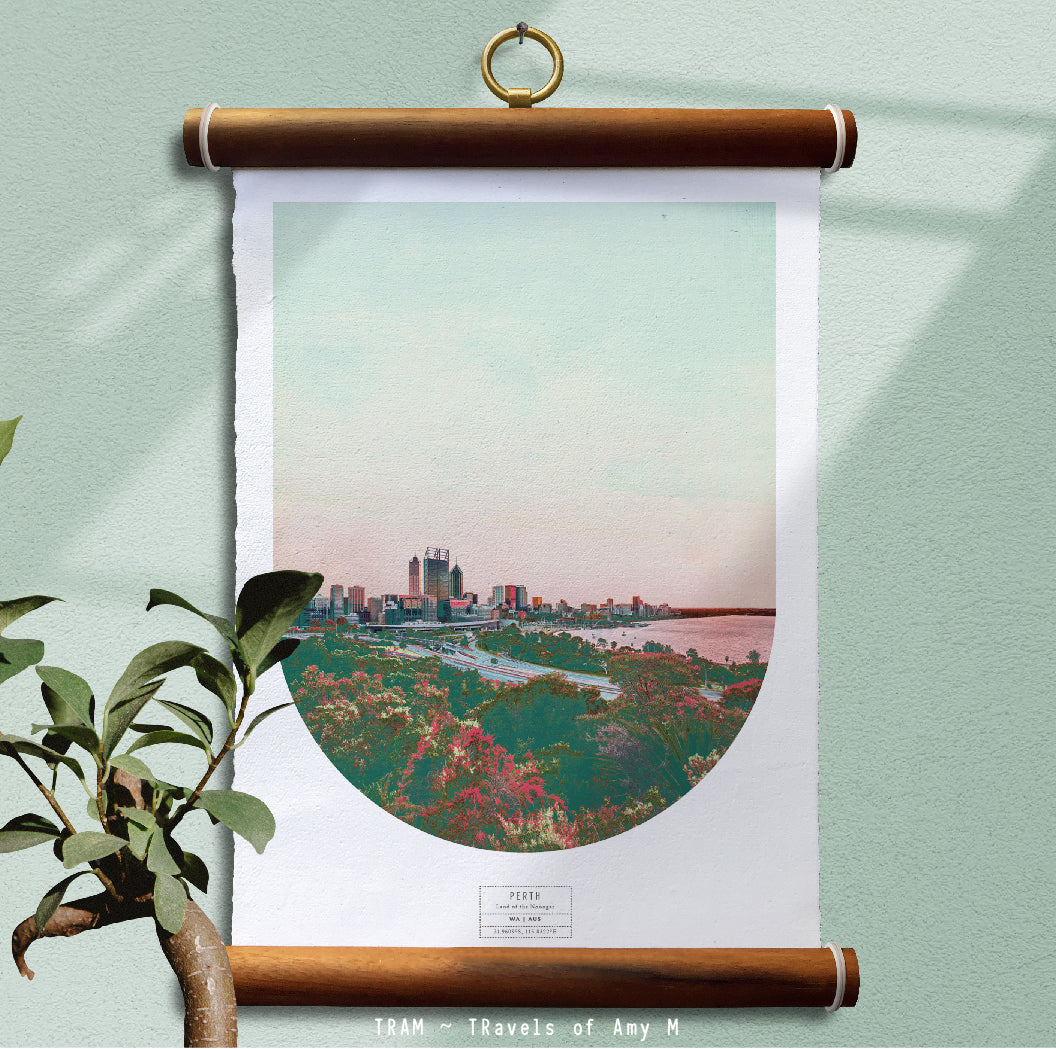 PERTH SKYLINE ART PRINT