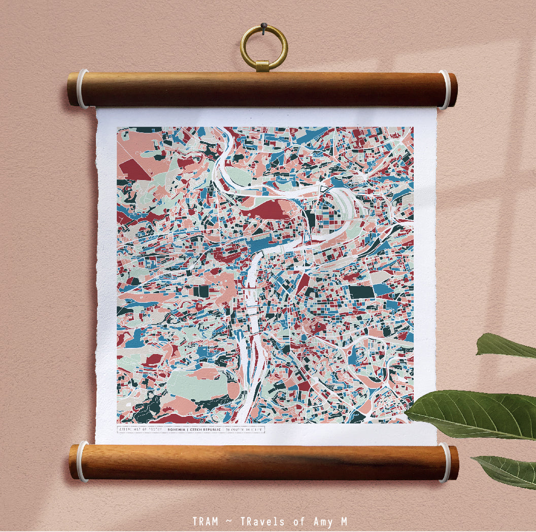 PRAGUE MAP ART PRINT