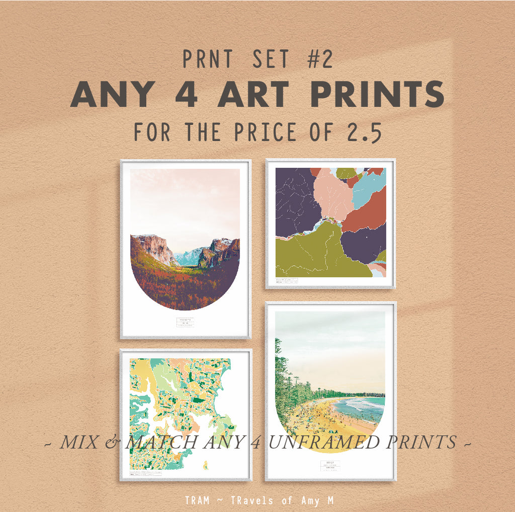 ANY 4 ART PRINTS FOR PRICE OF 2.5