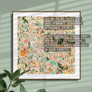 ROME MAP ART PRINT