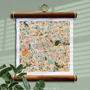 ROME MAP ART PRINT
