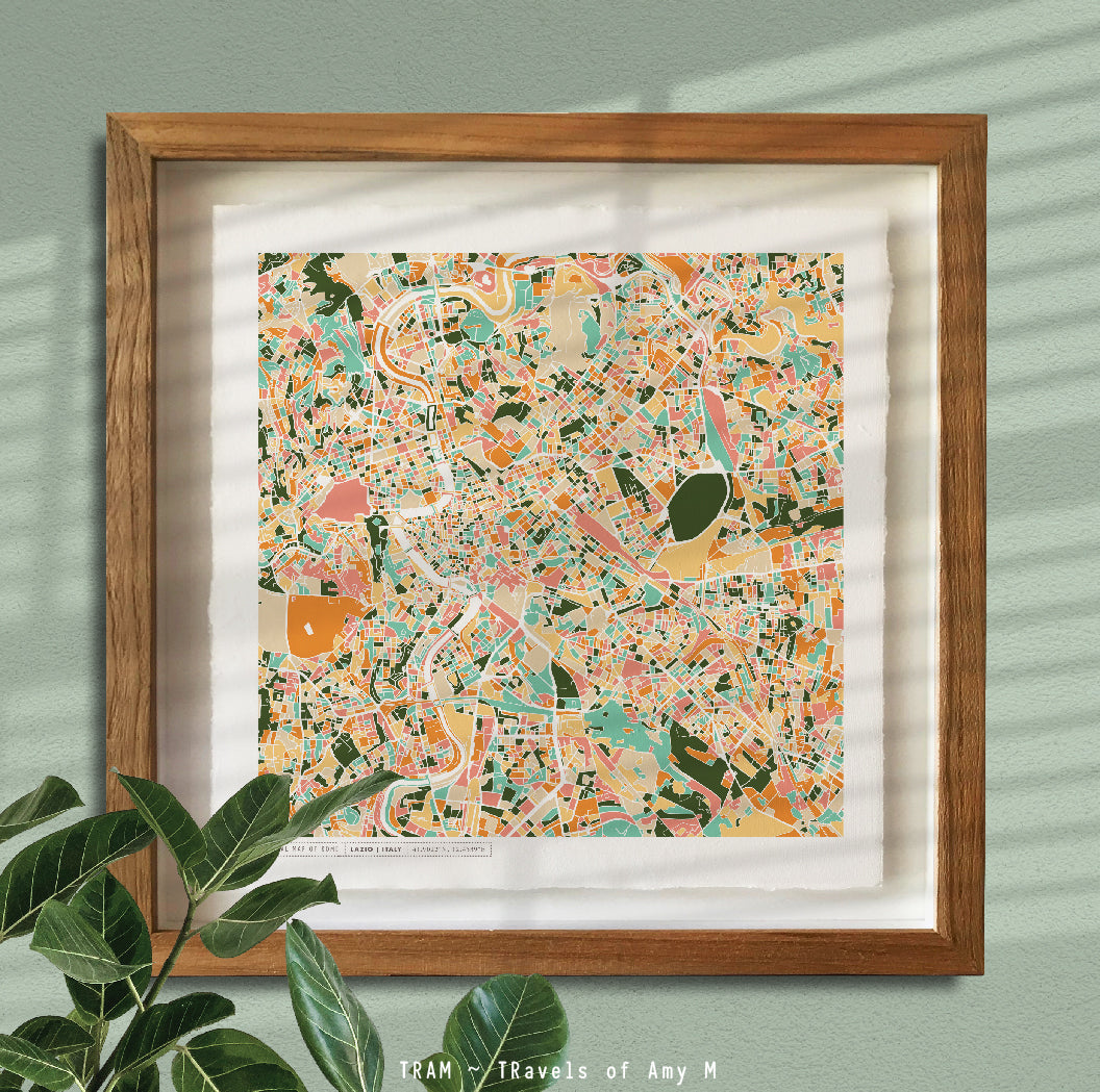 ROME MAP ART PRINT