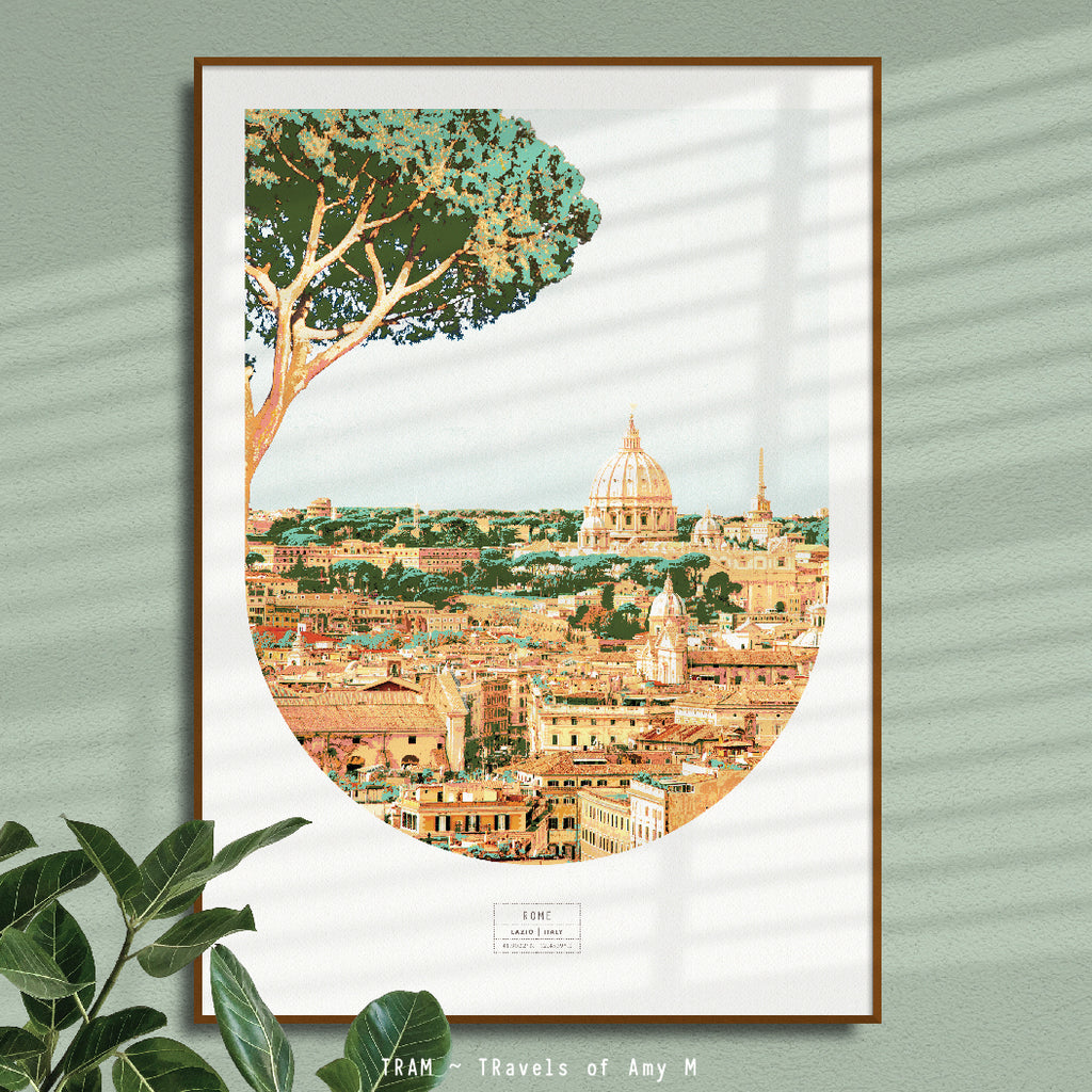 ROME SKYLINE ART PRINT