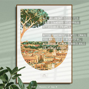 ROME SKYLINE ART PRINT