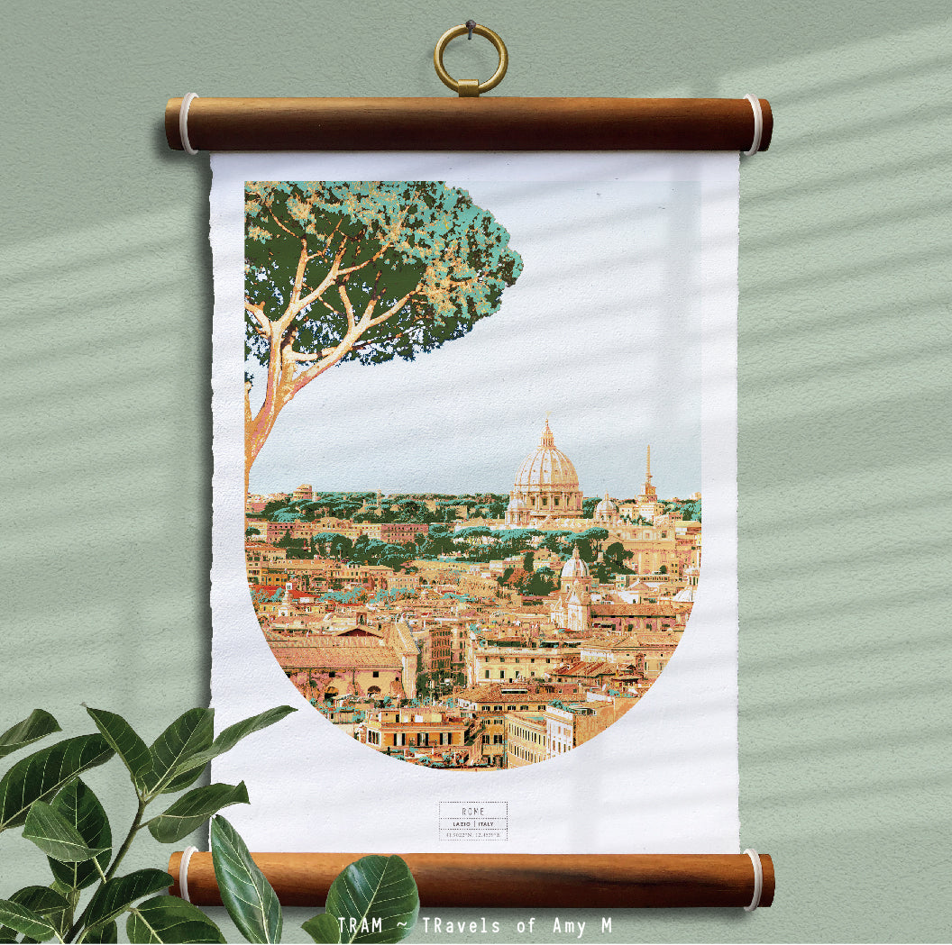ROME SKYLINE ART PRINT