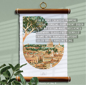 ROME SKYLINE ART PRINT