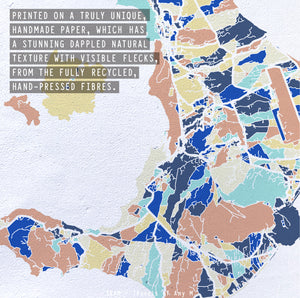 SANTORINI MAP ART PRINT