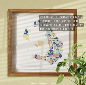SANTORINI MAP ART PRINT
