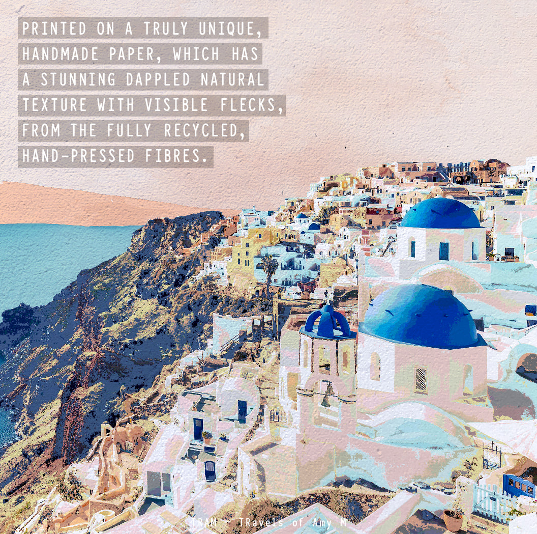 SANTORINI SKYLINE ART PRINT