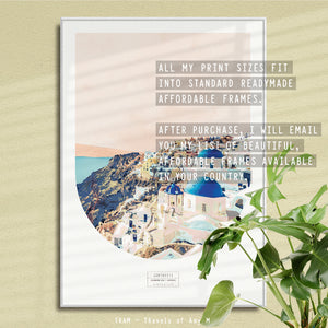 SANTORINI SKYLINE ART PRINT