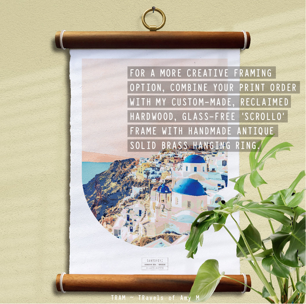 SANTORINI SKYLINE ART PRINT