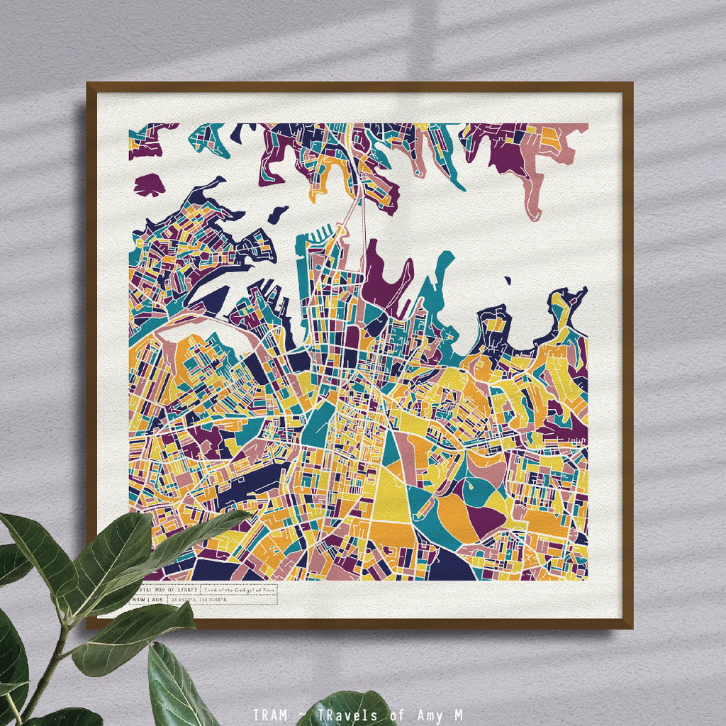 SYDNEY MAP ART PRINT