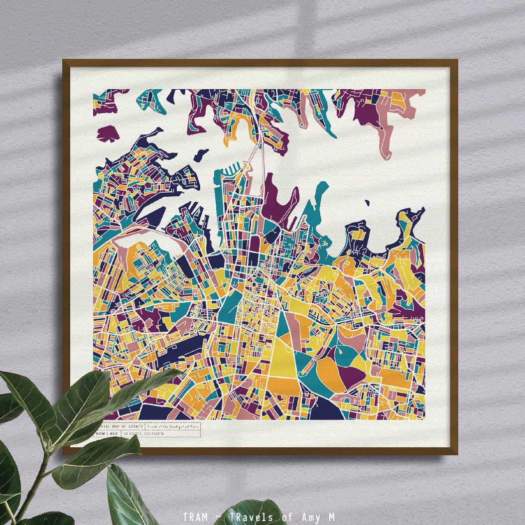 SYDNEY MAP ART PRINT