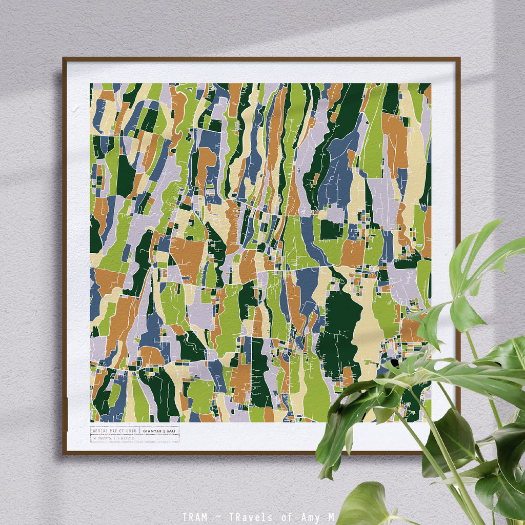 UBUD MAP ART PRINT