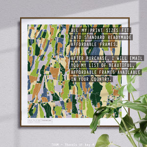 UBUD MAP ART PRINT
