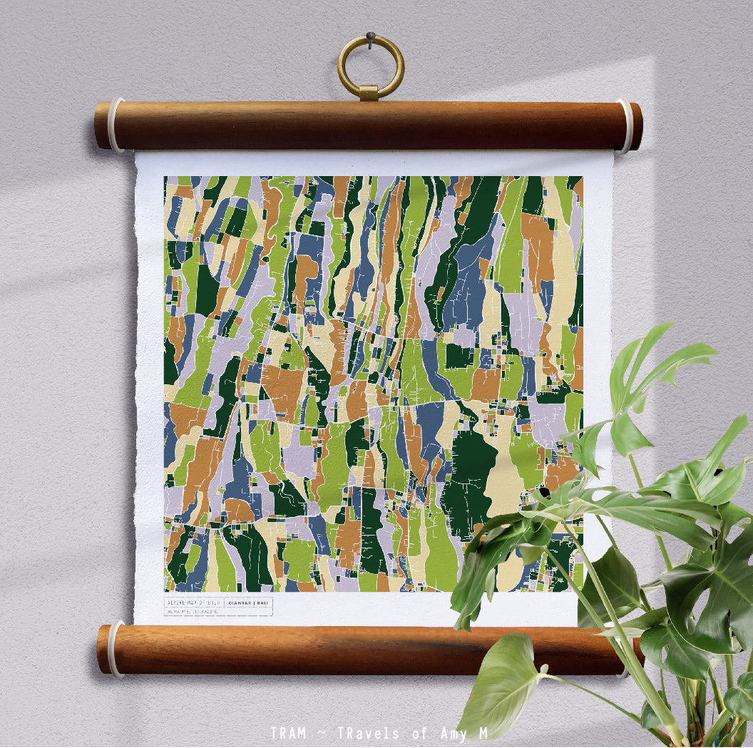 UBUD MAP ART PRINT