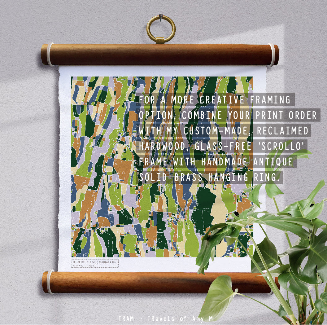 UBUD MAP ART PRINT