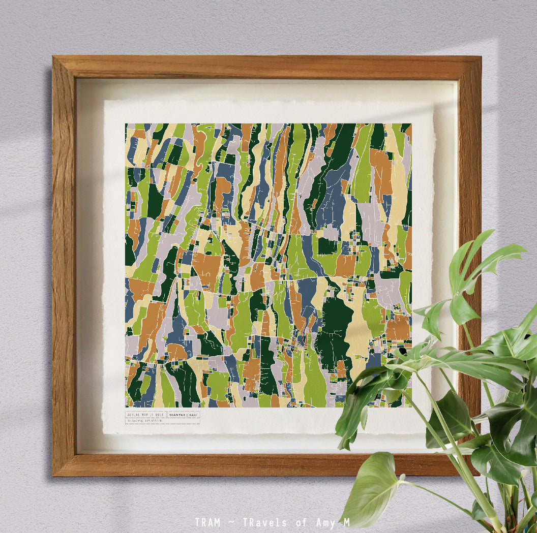 UBUD MAP ART PRINT