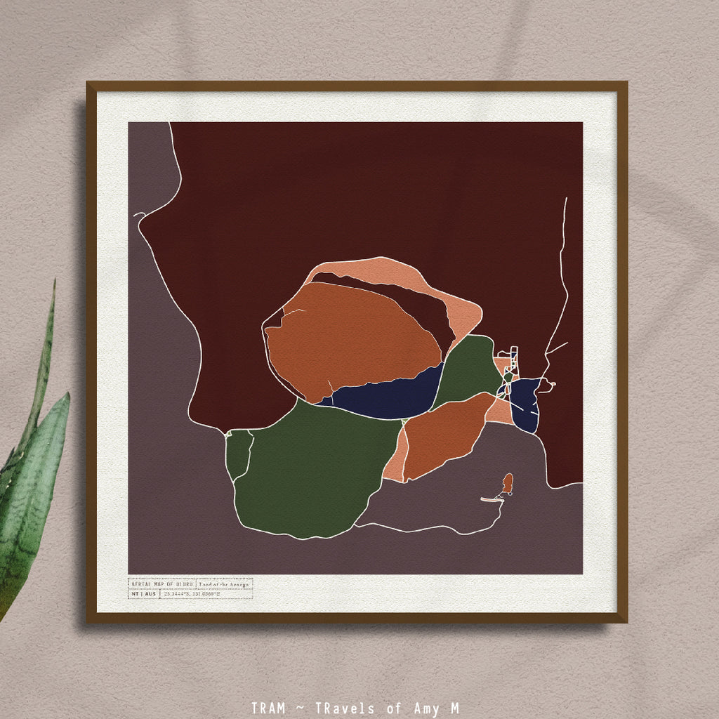 ULURU MAP ART PRINT