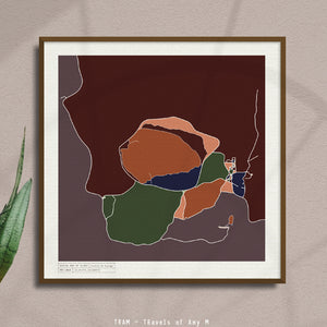 ULURU MAP ART PRINT