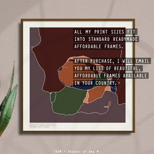 ULURU MAP ART PRINT