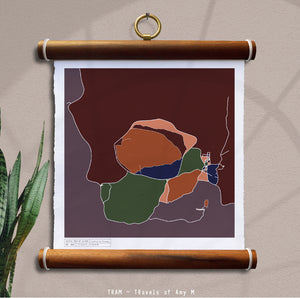 ULURU MAP ART PRINT