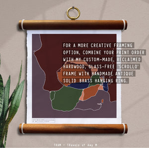 ULURU MAP ART PRINT