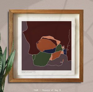 ULURU MAP ART PRINT