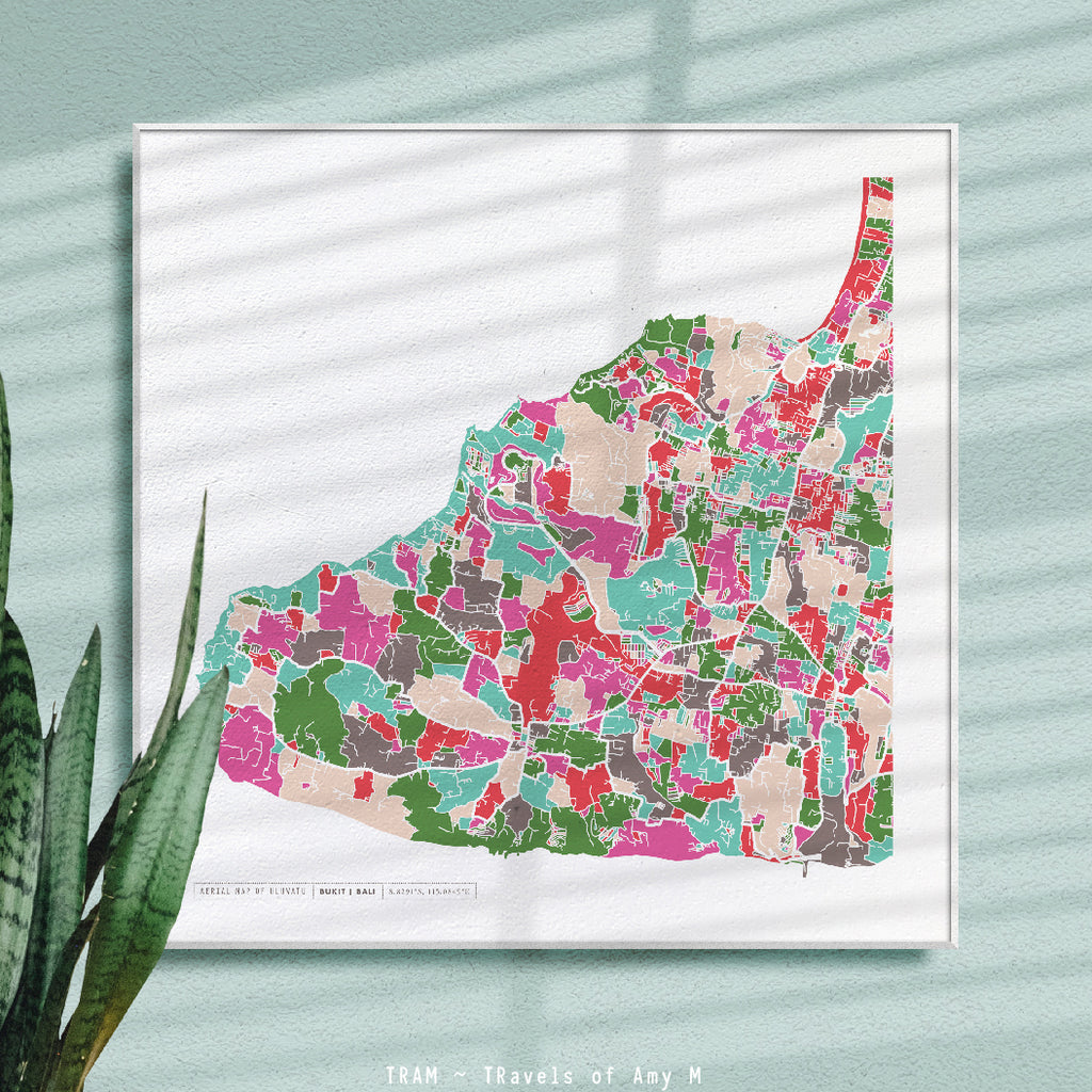 ULUWATU MAP ART PRINT