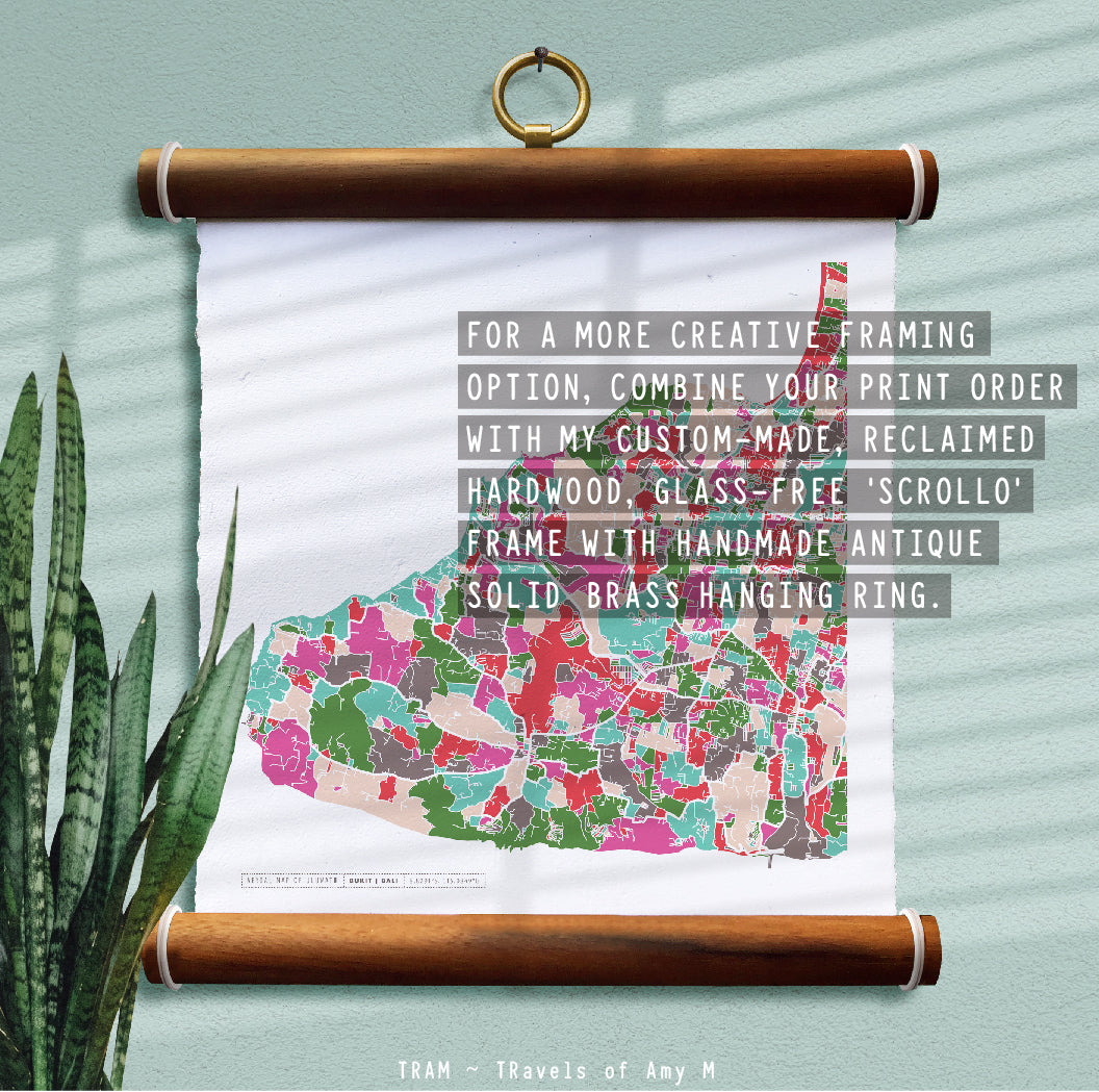 ULUWATU MAP ART PRINT