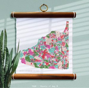ULUWATU MAP ART PRINT