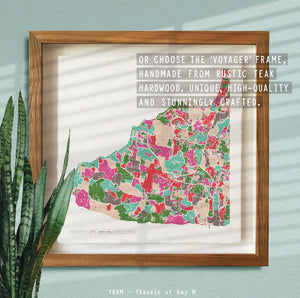 ULUWATU MAP ART PRINT