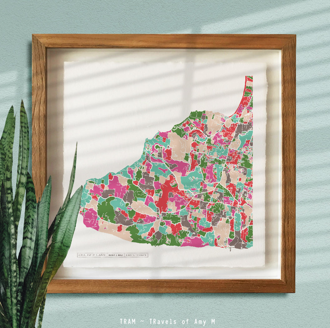 ULUWATU MAP ART PRINT