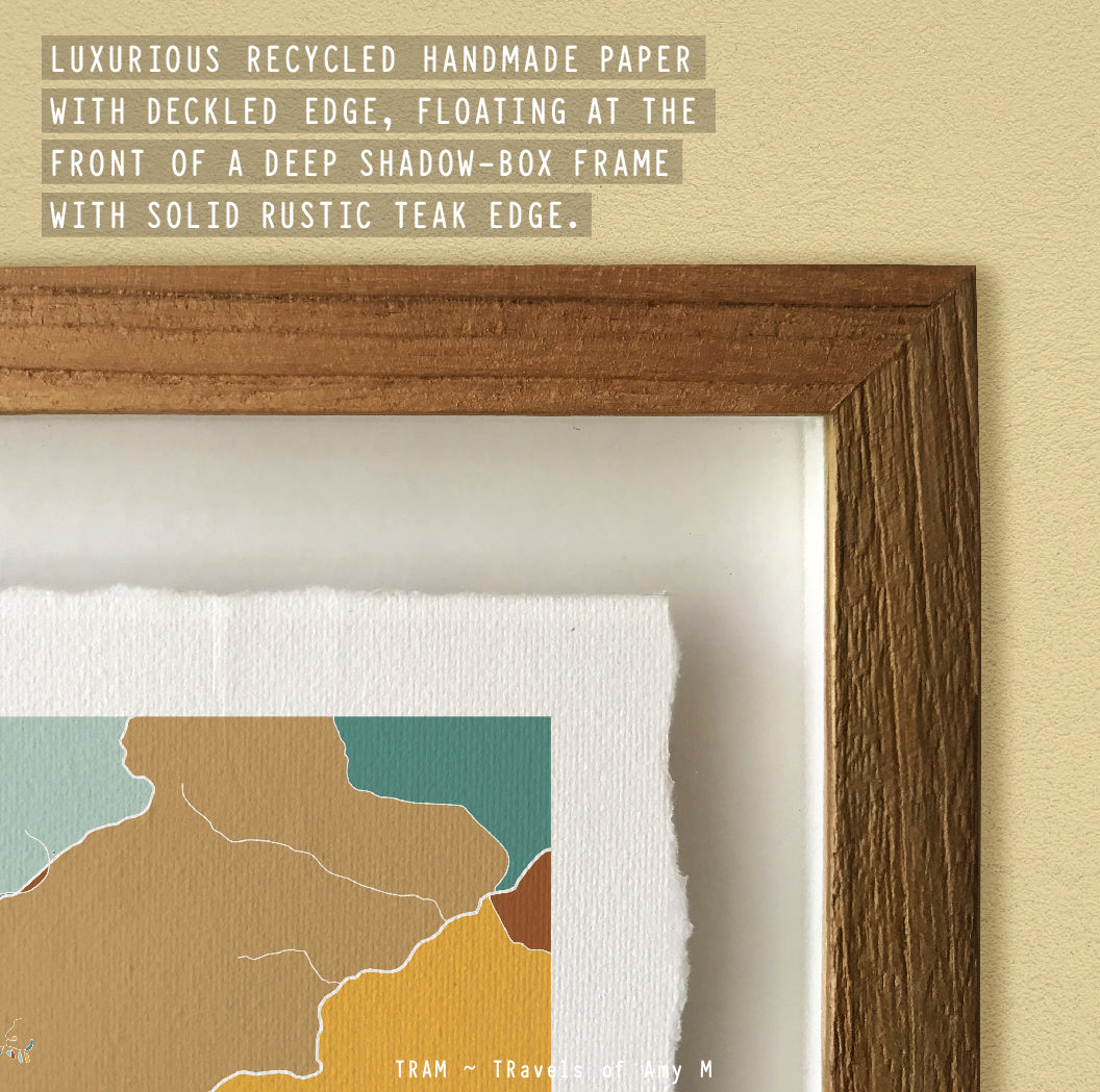 YELLOWSTONE MAP ART PRINT