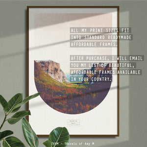 YOSEMITE SKYLINE ART PRINT