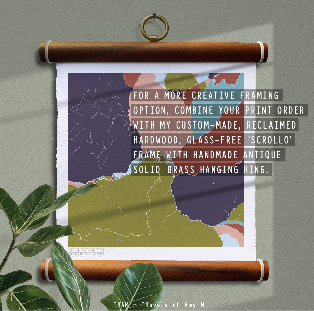 YOSEMITE MAP ART PRINT